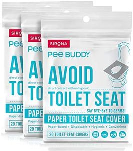 PeeBuddy Disposable Paper Toilet Seat Covers (Pack of 60) | No Direct Contact with Unhygienic Seats| Easy to Dispose| Nature Friendly| Must Have for Women and Men