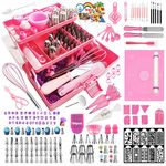 Cake Decorating Box Set, 370PCS Cake Decorating Stencils Kit 3 Layer Toolbox, Piping Bags and Tips Set, Cake Decorating Tools, Muffin Cups,Baking Supplies and Baking kit for Beginners and Cake Lovers