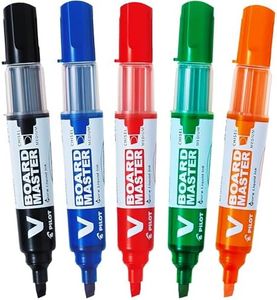 Pilot Begreen V Board Master Whiteboard Marker - Chisel - Pack of 5, Assorted colours, Refillable