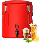 Insulated Beverage Dispenser 10 Gallon, Hot Drink Dispenser with 304 Stainless Steel Interior & Spout, Hot Water Dispenser for Parties, Portable Outdoors Water Cooler Jug for Camping Sports