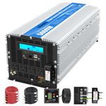 5000Watt Heavy Duty Modified Sine Wave Power Inverter Approved by CETL Converts DC 12volt to AC 120volt with LCD Display 4 AC Sockets with Remote Control for Solar System Truck RV and Emergency