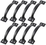 DOITOOL 8PCS Barn Door Handles Blac