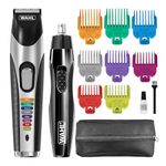 Wahl Colour Trim Dual Grooming Kit – Rechargeable Beard Trimmer for Men with 8 Colour‑Coded Combs, Smooth Cut Combs, Nose & Ear Detail Trimmer, 60‑Minute Cordless Runtime