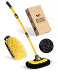 lesasas Car Wash Brush kit, Including a Wash Mitt & a Wash Mop with Extendable Extra-Long Handles & Scratch-Free Bristles, Car Washing Kit Makes Your Car Shine Like New