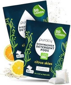 Puracy Natural Dishwasher Pods - Non Toxic Dishwasher Detergent - Natural Dishwasher Detergent - Dish Washer Pods - Dish Pods - Dish Washing Pod - Dishwashing Pods (Citrus Skies, 50 Count - 2 Pack)