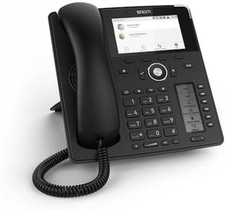 Snom D785 Téléphone IP, téléphone de bureau SIP couleur + SmartScreen, 12 le crochet commutateur SIP identités, Bluetooth, USB, 48 touches d'auto-étiquetage (12 physique), Noir, 00004349