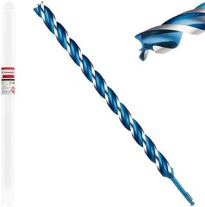 Keewaki 1-1/4" x 24" Wood Auger Drill Bit – 3-Flute Extra Long Auger Drill Bit for Wood, High Carbon Steel 3/8" Shank with Protective Storage Tube