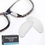 Eyeglass Nose Pads, Adhesive Anti-Slip Nose Pads, Soft Silicone Nose Pad Cushion for Glasses, Eyeglasses, Sunglasses, 12 Pairs(Clear)