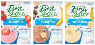 Concord Foods, 3 Breakfast Fruit Smoothie Mix Flavors: 6 Chocolate Banana 2 Oz Pouches, 6 Banana 2 Oz Pouches, 6 Strawberry 2 Oz Pouches