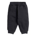 Hopscotch Unisex Cotton Solid Jogger in Navy Color for Ages 3-6 Months (ZER-4596025)