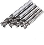 End Mill Bits, 5Pcs HSS CNC Carbide Straight Shank 4 Flute End Mill Cutter Drill Bit -4/6/8/10/12mm for Wood Aluminum Steel Titanium