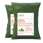 Jiva Henna Hair Care Powder 200 g | 100% Pure & Natural | Cleans & Nourishes Hair & Roots And Provides Natural Color & Shine | Helps With Dandruff, Itchy Scalp, & Frizzy Hair (Pack of 2)