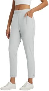 baleaf Womens Work Pants Stretch Business Casual Slacks Dressy Trousers Dress Pants Golf Travel Ankle Light Grey XL