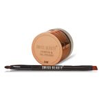 Swiss Beauty Waterproof Eyebrow & Gel Eyeliner 2 In 1 With Brush | Smudge Proof Gel Eyeliner And Eyebrow Definer Pencil | Shade- Black, 7G |