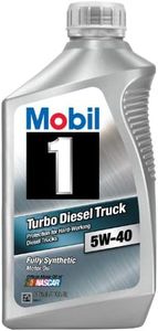 Mobil 1 44986 5W-40 Turbo Diesel Truck Synthetic Motor Oil - 1 Quart (Pack of 6)