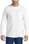 Dickies Men's Big and Tall Temp-iq Performance Cooling Long Sleeve T-Shirt, White, X-Large