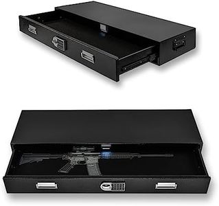 Under Bed Gun Safe Drawer for AR Rifle - Long Storage Case for Car Trunk Gun Storage - Rifle Safes for Home Rifle and Pistols, Horizontal and Vertical Gun Safe | 43.3‘’L x 13.8''W x 5''D