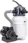 choosmo 10" Sand Filter System for Above Ground Pools with Six Way Valve and 2220GPH Pool Pump Easy to Use for Water Circulation