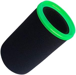 RhymKawa Black Pop Filter with Green Retainer Ring for Shure SM7B/SM7dB Mic