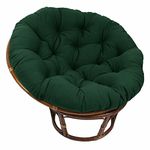 Blazing Needles Twill Papasan Cushion, 44" x 6" x 44", Forest Green