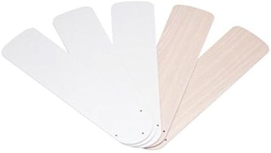 Westinghouse 7741600 52-Inch White/Bleached Oak Replacement Fan Blades, Five-Pack