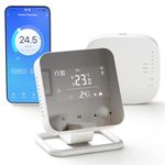 Wireless Smart Thermostat with Receiver, for Water Underfloor Heating and Gas Boiler, Central Heating Controller,Wifi Room thermostat Digital, Combi Boiler Control via Tuya App&Smart Speaker