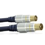 Male to Female TV Aerial Cable 1m – TV Cable with Gold Plated Plugs | TV Antenna Wire for Digital and Analogue Signal Transmission