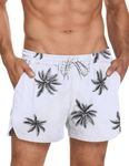 COOFANDY Mens Swim Trunks with Compression Liner Summer Beach Shorts Quick Dry with Pockets Board Shorts