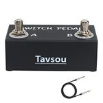 Tavsou Dual Footswitch Pedal For Guitar Effect Pedal With TRS Auxiliary Cable Long(Unlatch Dual Switch)