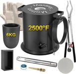 MMasters 6KG Propane Metal Melting Furnace Kit with Gloves, 2400℉ High-Efficiency Metal Foundry for Gold, Silver, Copper, and Aluminum Smelting, Ideal for Jewelry Making and Metal Casting