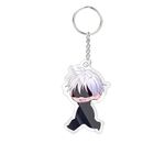 Careflection Jujutsu Kaisen Keychain Pendant Satoru Gojo Megumi Anime Transparent Acrylic Pendant, Keychain Pendant (Gojo)