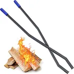 40'' Fire Tongs for Fire Pit Firewood Grabber Tool for Large Logs Outdoor Bonfire Campfire Backyard Deck Camping Heavy Duty Metal Log Grabber Rustproof Safely Moves Firewood