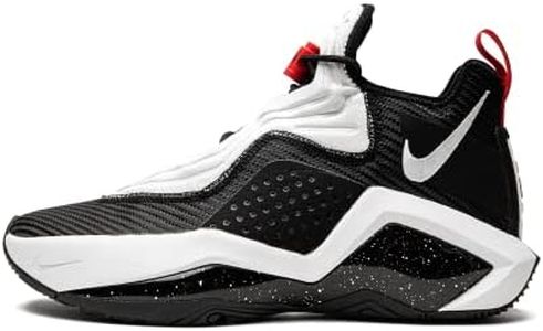 Nike Mens Lebron Soldier XIV 14 Basketball Shoes (Black-White-University Red, 11, Numeric_11)