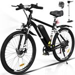 HITWAY Electric Bike E Mountain Bike, 26 * 2.1/4.0 Electric Bicycle Commute E-bike with 36V12Ah/48V15Ah Removable Battery, 7 Speed, range 35-90km