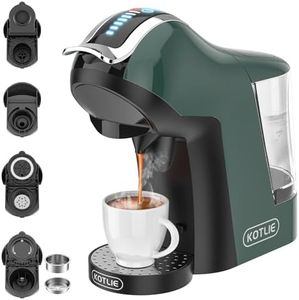 KOTLIE EM-308A macchina da caffè multifunzionale, compatibile con varie marche di caffè in capsule/ESE (44 mm)/caffè in polvere, supporta la preparazione di caffè freddo (Verde)