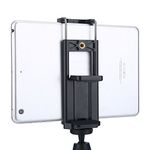 Universal 2 in 1 Tripod Adapter Tablet Phone Holder Clip Stand Mount Bracket Fits on Tripod, Monopod, Selfie Stick