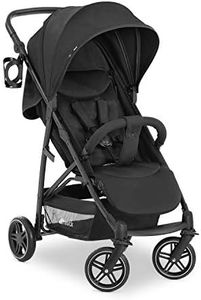 hauck Poussette Canne Rapid 4R Plus, de la Naissance à Environ 3 Ans, Pliable, Compact, Inclinable, Pare Soleil Protection UV 50+, Porte-Gobelet, Grand Panier, Noir
