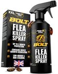 Pest X Pro Bolt Flea Killer Spray 500ml – Fast-Acting Permethrin Formula – Flea Spray for The Home, Carpets, Furniture – Non-Staining – Low Odour – Strong Household Flea Treatment and Pest Control