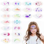 DSLSQD 20 Pieces Face Paint Stencils, Reusable Face Painting Stencils Body Painting Stencils Tattoo Painting Templates for Kids Holiday Party Halloween Makeup Body Art Painting