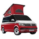 Front Windscreen Wrap Cover Compatible with VW T6, Luxury Front Screen Window Sunshades 100% Black Out, Block UV Rays, Weatherproof Car Windshield Cover