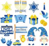 Whaline 17Pcs Hanukkah Fridge Magne