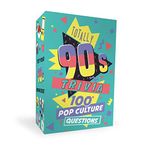 Gift Republic Totally 90s Trivia 100 Pop Culture Questions 1990s Quiz Question Cards Fun Trivia Card Game for Friends & Family