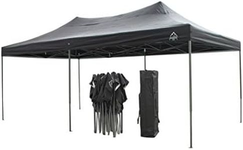 All Seasons Gazebos 3x6 Fully Waterproof Pop up Gazebo With Accessories - Black