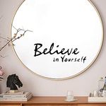 Believe in Yourself Quote Mirror Decal, VICHFA Wall Decals Inspirational Quotes Stickers Positive Wall Sayings Motivational Wall Words Peel and Stick Letters Decor for Bedroom, Classroom, Office Gifts