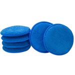 VIKING Microfiber Applicator Pads, Polishing Pad, Tire Shine Applicator, 5 Inch Diameter, Royal Blue, 6 Pack