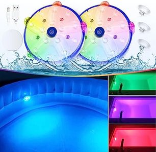 DeeprBetter Rechargeable Floating Pool Lights, Color Changing Submersible LED Pool Lights,Underwater Waterproof Floating Lights for Pool,Hot Tub,Bathtub,Spa Lights with Built-in Magnet|Suction Cups