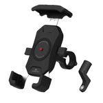 Amkette iGrip Secure Plus Bike Phone Holder for All Bikes/Scooters | Anti Shake Dual Mount Design | One Click Lock | 360° Rotation | IPX6 Splash/Rain Proof | Ideal for Maps and GPS Navigation| (Black)