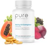 Methyl B Complete - 60 Vegetable Capsules | Optimal Methylation Support Supplement with Quatrefolic 5-MTHF (Active folate), Methylcobalamin (Active B12), B2, B6, and TMG | Pharmaceutical Grade