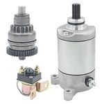 Triumilynn 3084981 3090188 Starter Motor for Polaris Sportsman 500 1996-2012 Magnum 425 1995-1998 Scrambler 500 with Drive Bendix Solenoid Relay 3085521 4011335