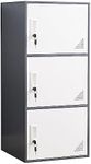 iCHENGGD 3 Door Metal Locker Steel Storage Cabinet, Office Storage Lockers for Employees, Vertical Metal Cabinets for Home,Office,School,Room Storage Organizer